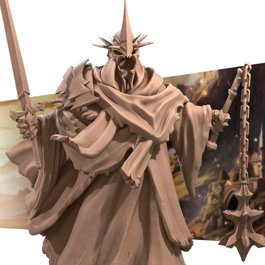 Bullet Rings, Witch King | TABLETOP SCALE | D&D TTRPG Miniature | Bite the Bullet | Unpainted, Unplated Resin 8k