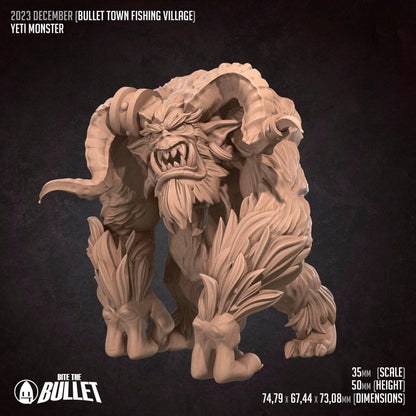 Yeti Monster | TABLETOP SCALE | D&D TTRPG Miniature | Bite the Bullet