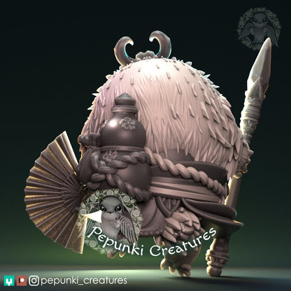 Echidna Warrior | Tabletop or Display Scale | D&D Humblewood TTRPG Miniature | Pepunki Creatures