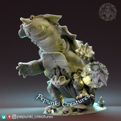 Mata Mata Turtle Wizard | Tabletop or Display Scale | D&D Humblewood TTRPG Miniature | Pepunki Creatures