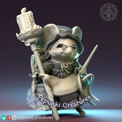 Mouse Seamstress | Tabletop or Display Scale | D&D Humblewood TTRPG Miniature | Pepunki Creatures