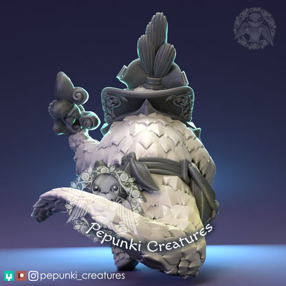 Pangolin Royalty | Tabletop or Display Scale | D&D Humblewood TTRPG Miniature | Pepunki Creatures