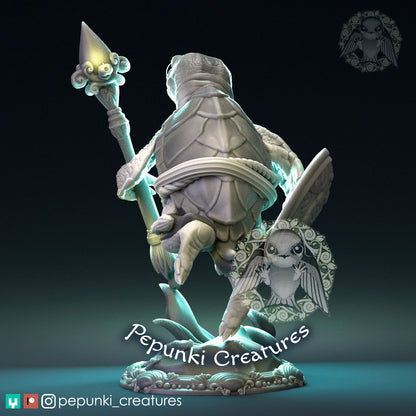 Sea Turtle Soldier | Tabletop or Display Scale | D&D Humblewood TTRPG Miniature | Pepunki Creatures