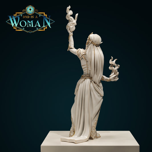 Drow Sorcerer | D&D TTRPG Miniature | DnD Is A Woman | NO BASE