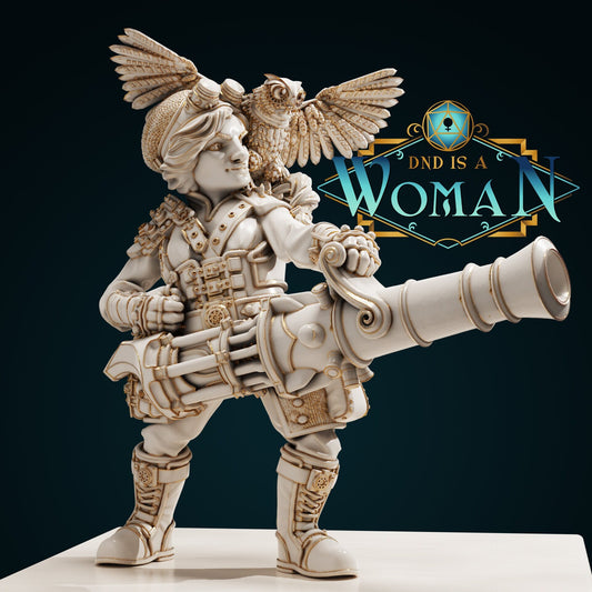 Dwarf Engineer | TTRPG Miniature | The Printing Goes Ever On | DnD Is A Woman | Unpainted, Unplated Resin 8k NO BASE