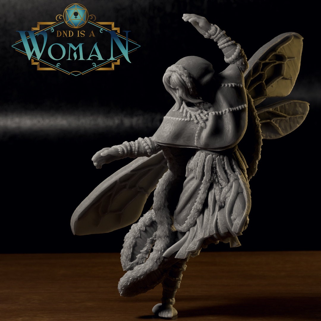 Fairy Warlock | D&D TTRPG Miniature | DnD Is A Woman | NO BASE