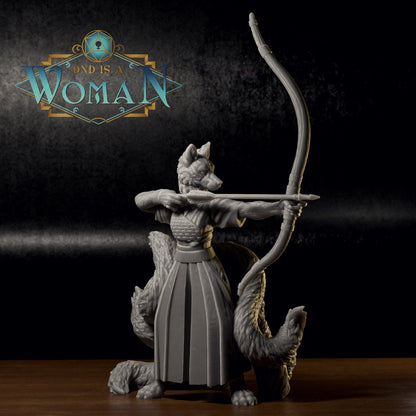 Foxfolk Ranger | D&D TTRPG Miniature | DnD Is A Woman | NO BASE