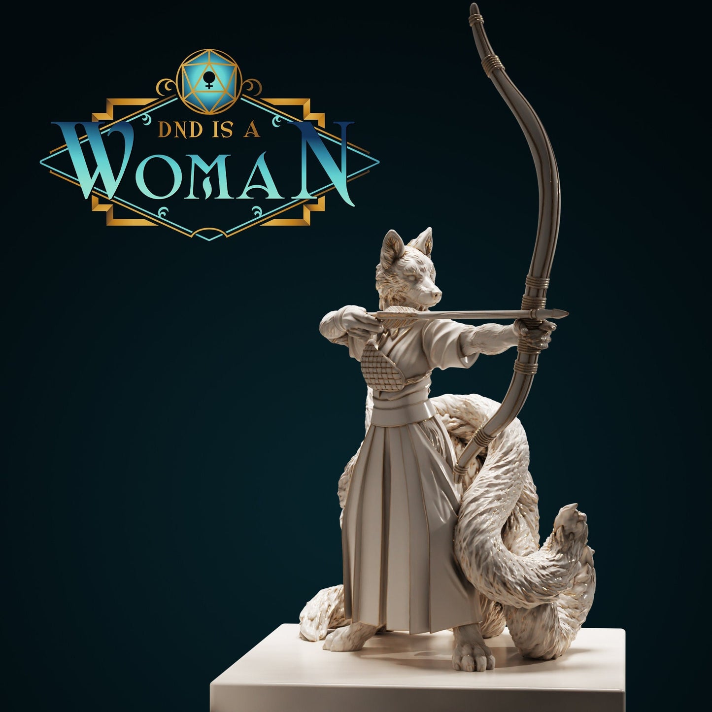 Foxfolk Ranger | D&D TTRPG Miniature | DnD Is A Woman | NO BASE