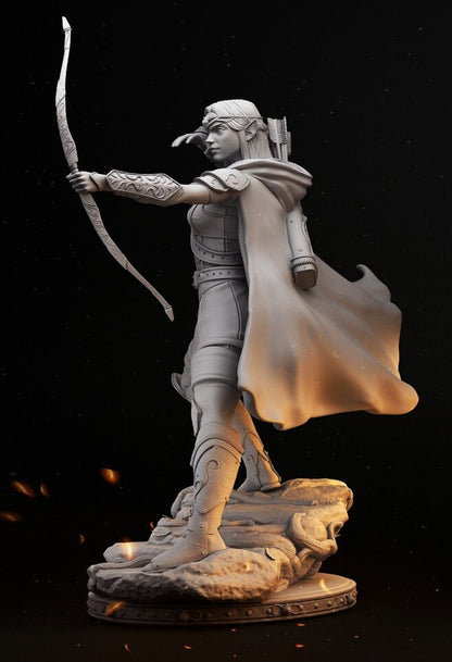 Azel Female Elf | Tabletop Scale | TTRPG D&D Miniature | Primal Collectibles