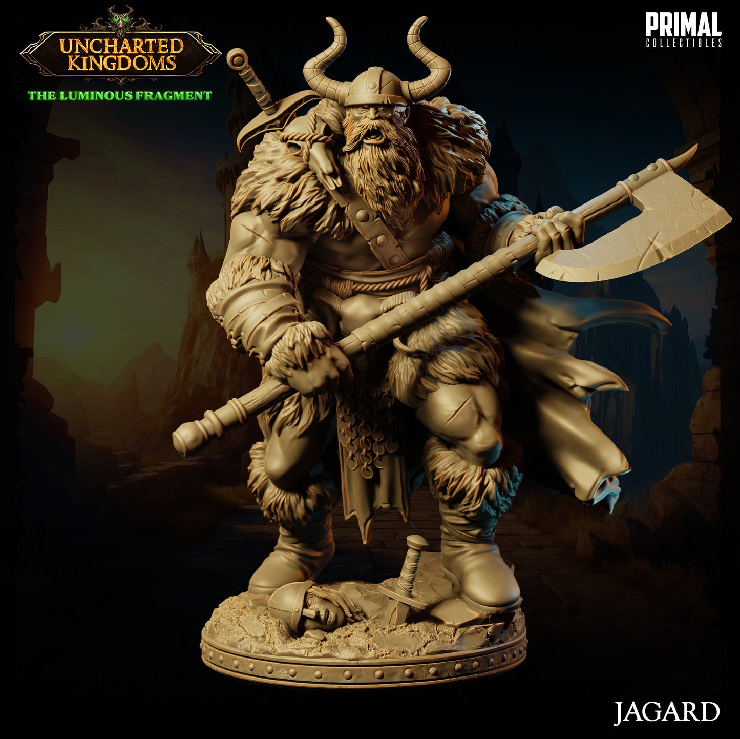 Barbarian King Jagard | Tabletop Scale | TTRPG D&D Miniature | Primal Collectibles