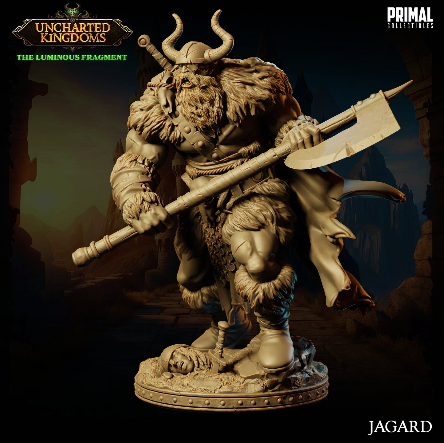 Barbarian King Jagard | Tabletop Scale | TTRPG D&D Miniature | Primal Collectibles