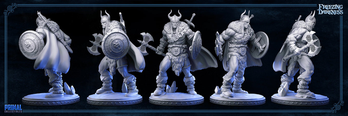 Barbarian Kreyvos | Tabletop Scale | TTRPG D&D Miniature | Primal Collectibles
