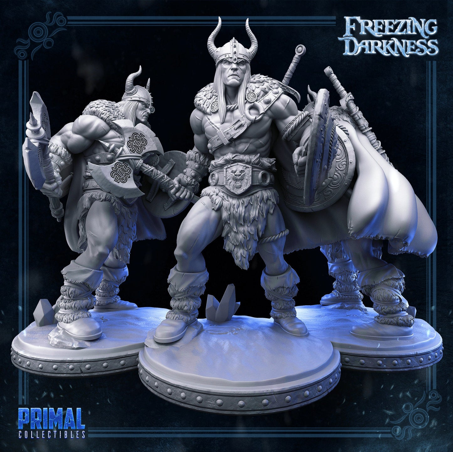 Barbarian Kreyvos | Tabletop Scale | TTRPG D&D Miniature | Primal Collectibles