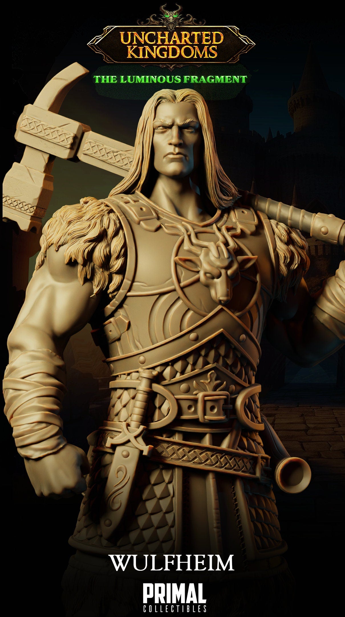 Barbarian Wulfheim Stand | Tabletop Scale | TTRPG D&D Miniature | Primal Collectibles