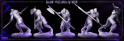 Crane Halberdier | Dark Wizards Quest | TTRPG D&D Miniature | Primal Collectibles