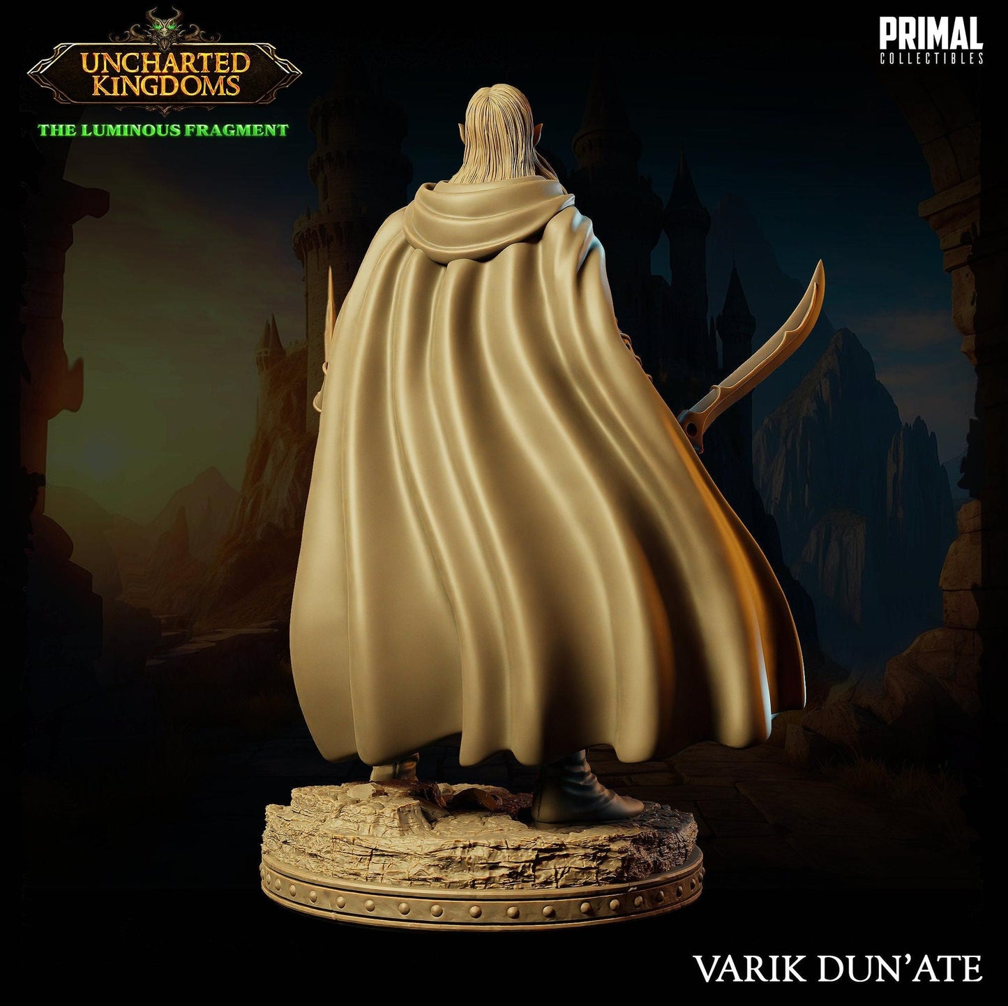 Dark Elf Varik | Tabletop Scale | TTRPG D&D Miniature | Primal Collectibles