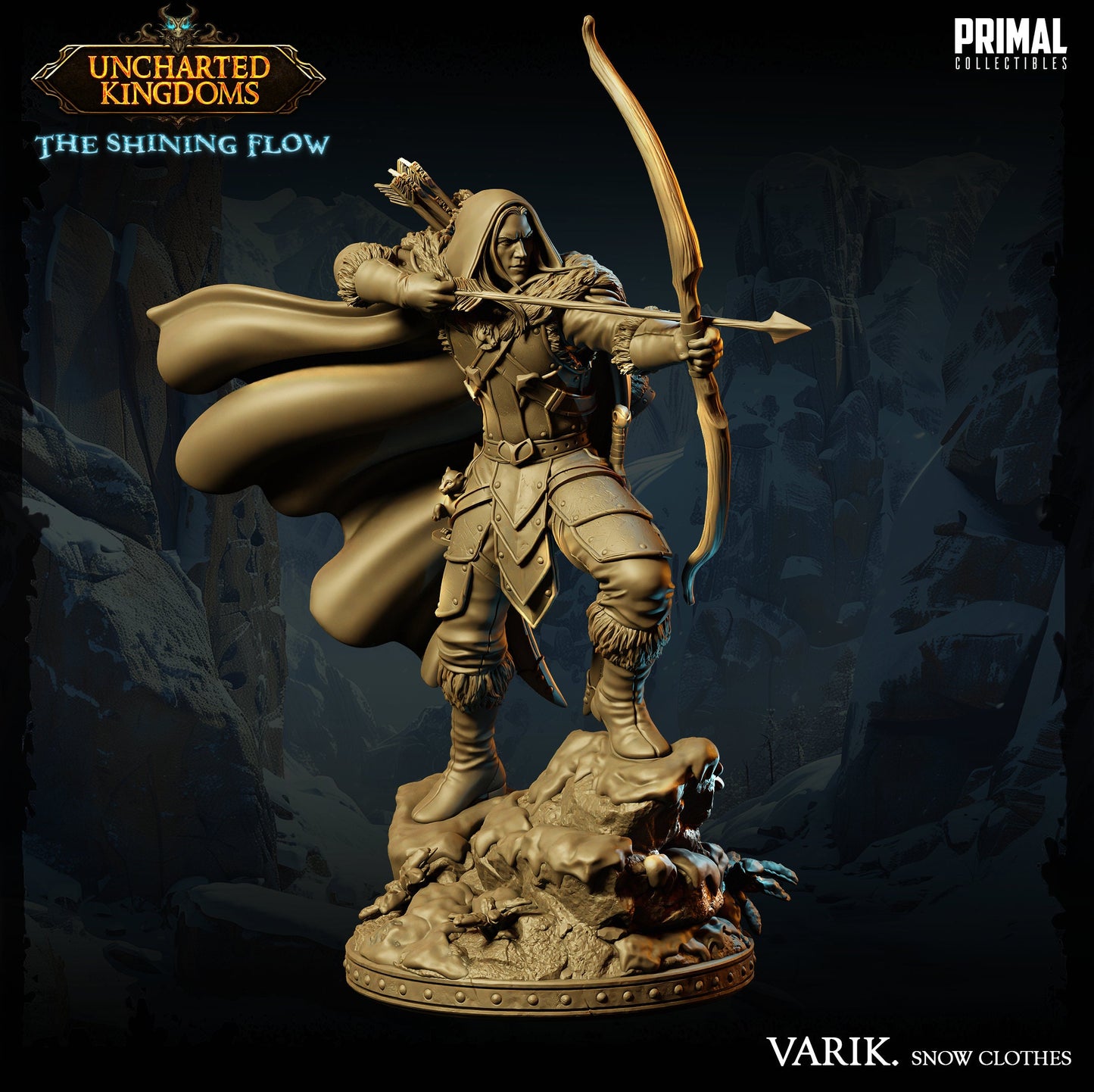 Dark Elf Varik Snow Clothes | Tabletop Scale | TTRPG D&D Miniature | Primal Collectibles