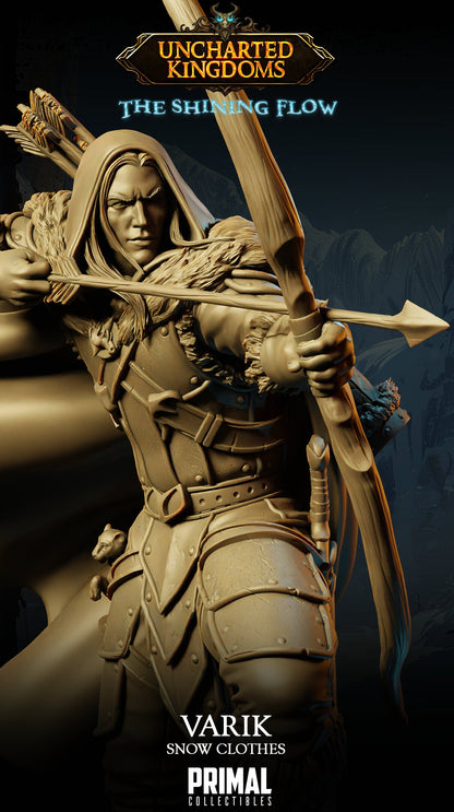 Dark Elf Varik Snow Clothes | Uncharted Kingdoms | TTRPG D&D Miniature | Primal Collectibles
