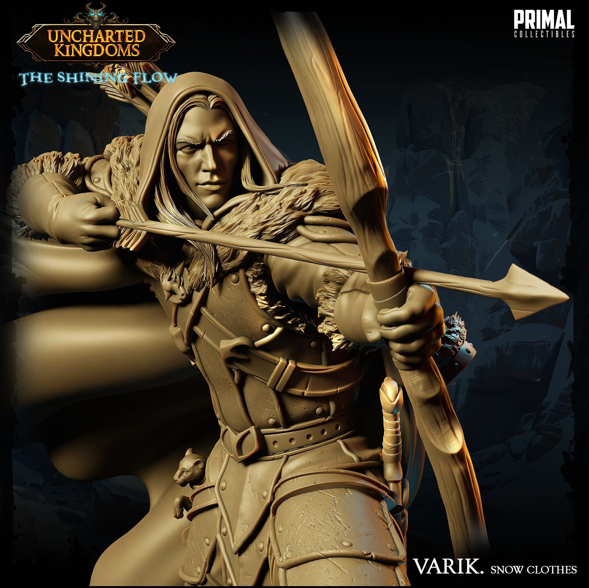 Dark Elf Varik Snow Clothes | Tabletop Scale | TTRPG D&D Miniature | Primal Collectibles