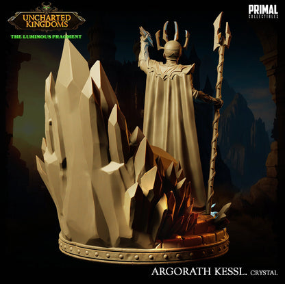 Dark Wizard Agorath Kessl Crystal | Uncharted Kingdoms | TTRPG D&D Miniature | Primal Collectibles