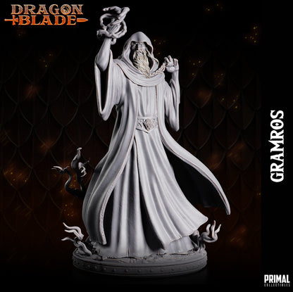 Dark Wizard Gramros | Dragonblade | TTRPG D&D Miniature | Primal Collectibles