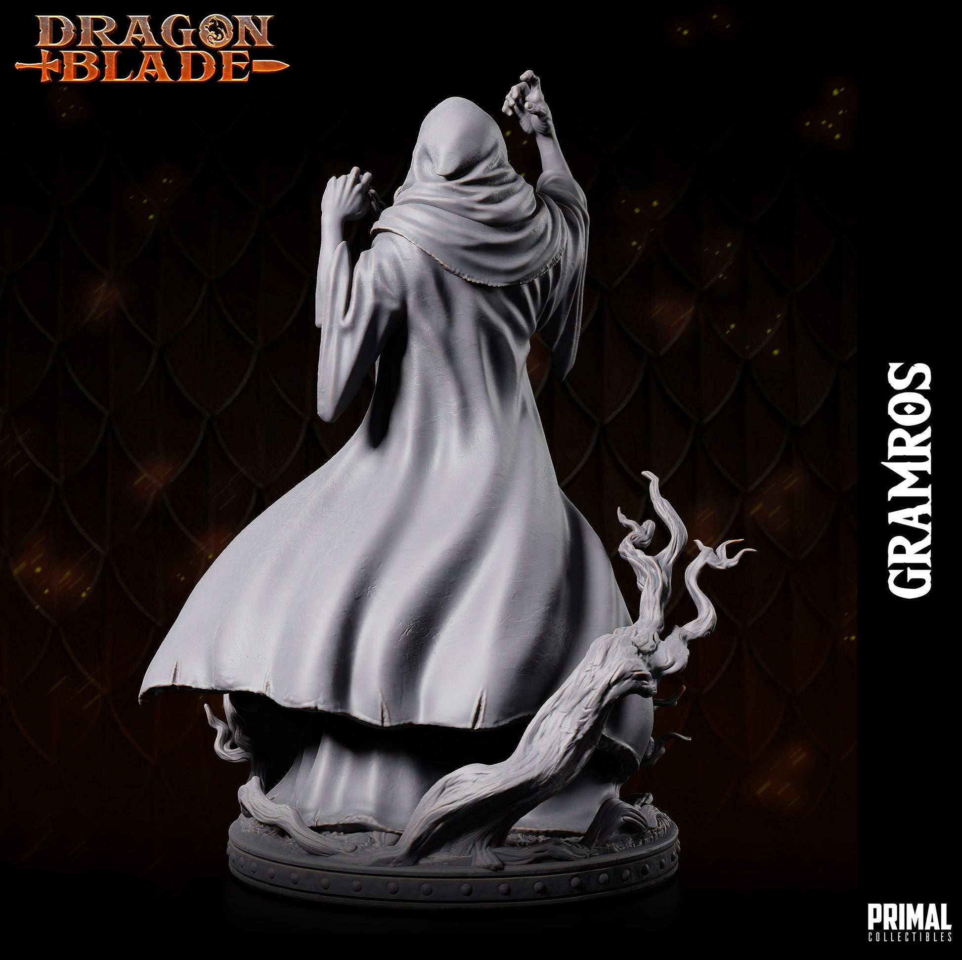 Dark Wizard Gramros | Tabletop Scale | TTRPG D&D Miniature | Primal Collectibles