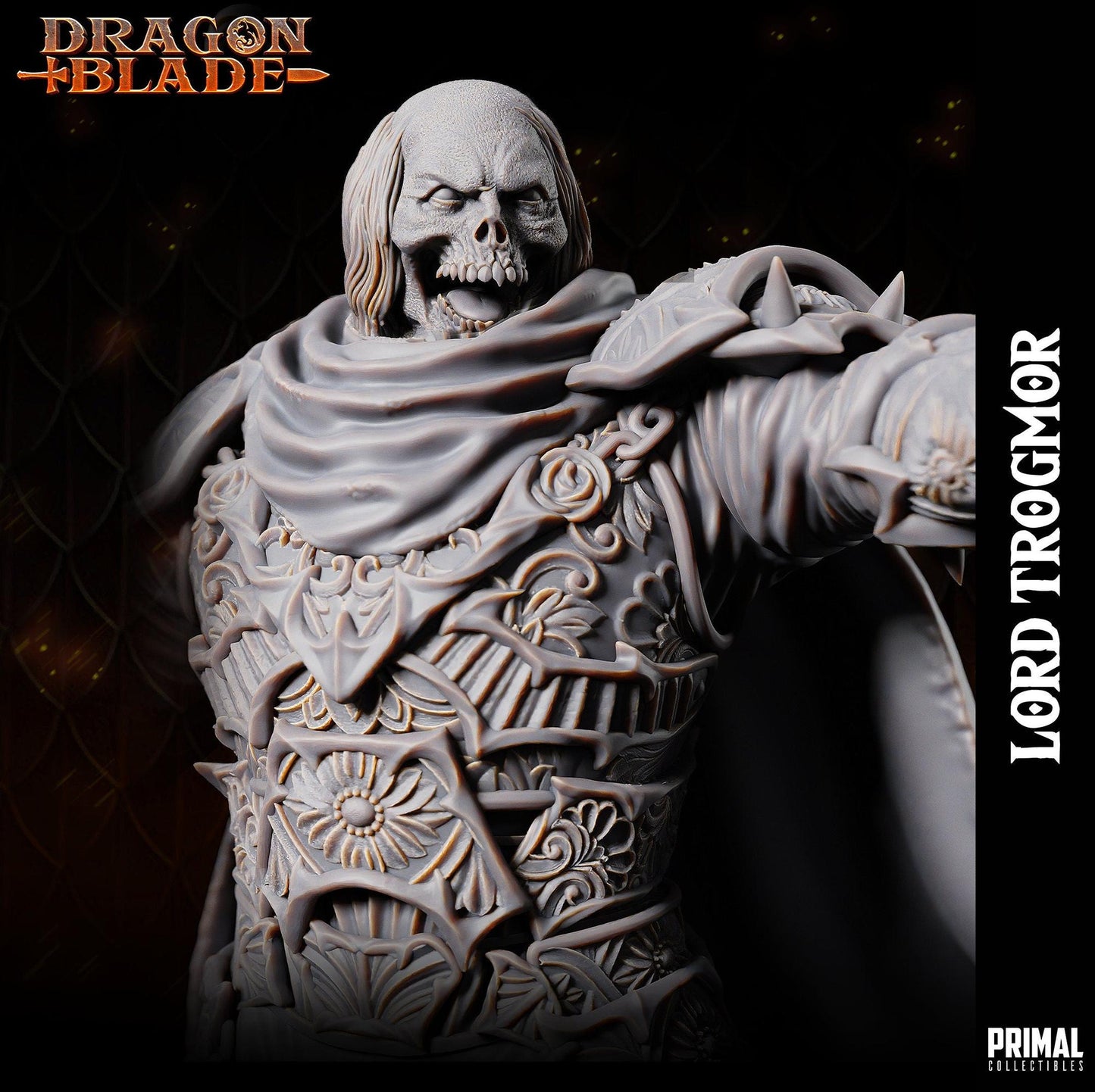 Death Knight Boss Lord Trogmor | Tabletop Scale | TTRPG D&D Miniature | Primal Collectibles