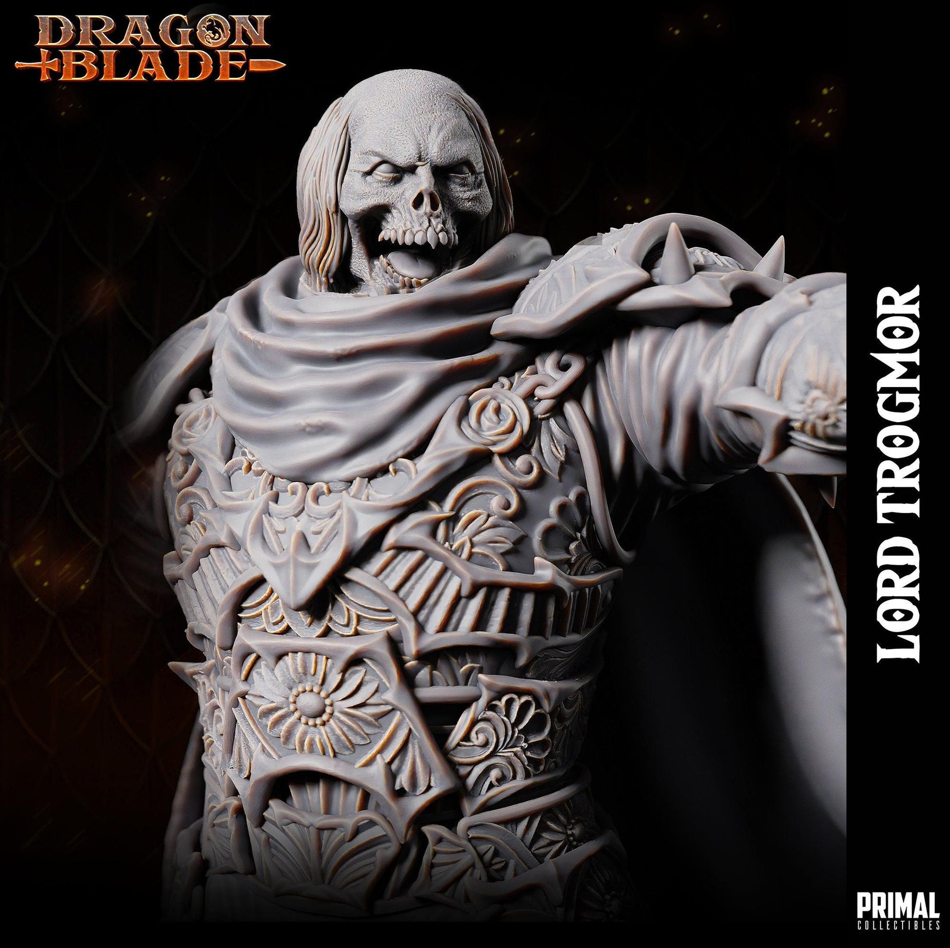 Death Knight Boss Lord Trogmor | Dragonblade | TTRPG D&D Miniature | Primal Collectibles