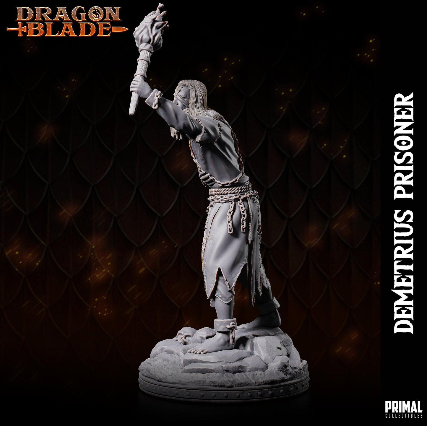 Demetrius Prisoner | Tabletop Scale | TTRPG D&D Miniature | Primal Collectibles