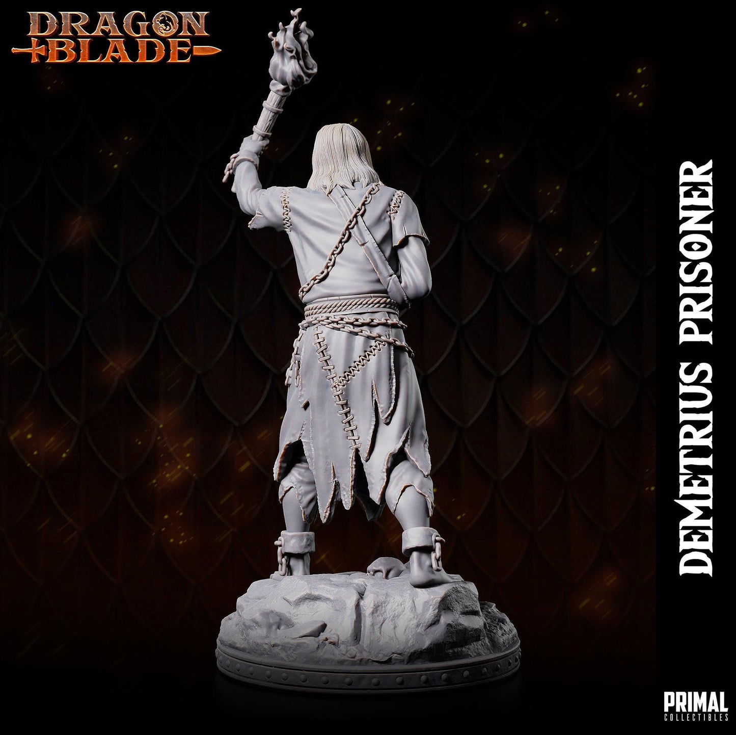 Demetrius Prisoner | Tabletop Scale | TTRPG D&D Miniature | Primal Collectibles