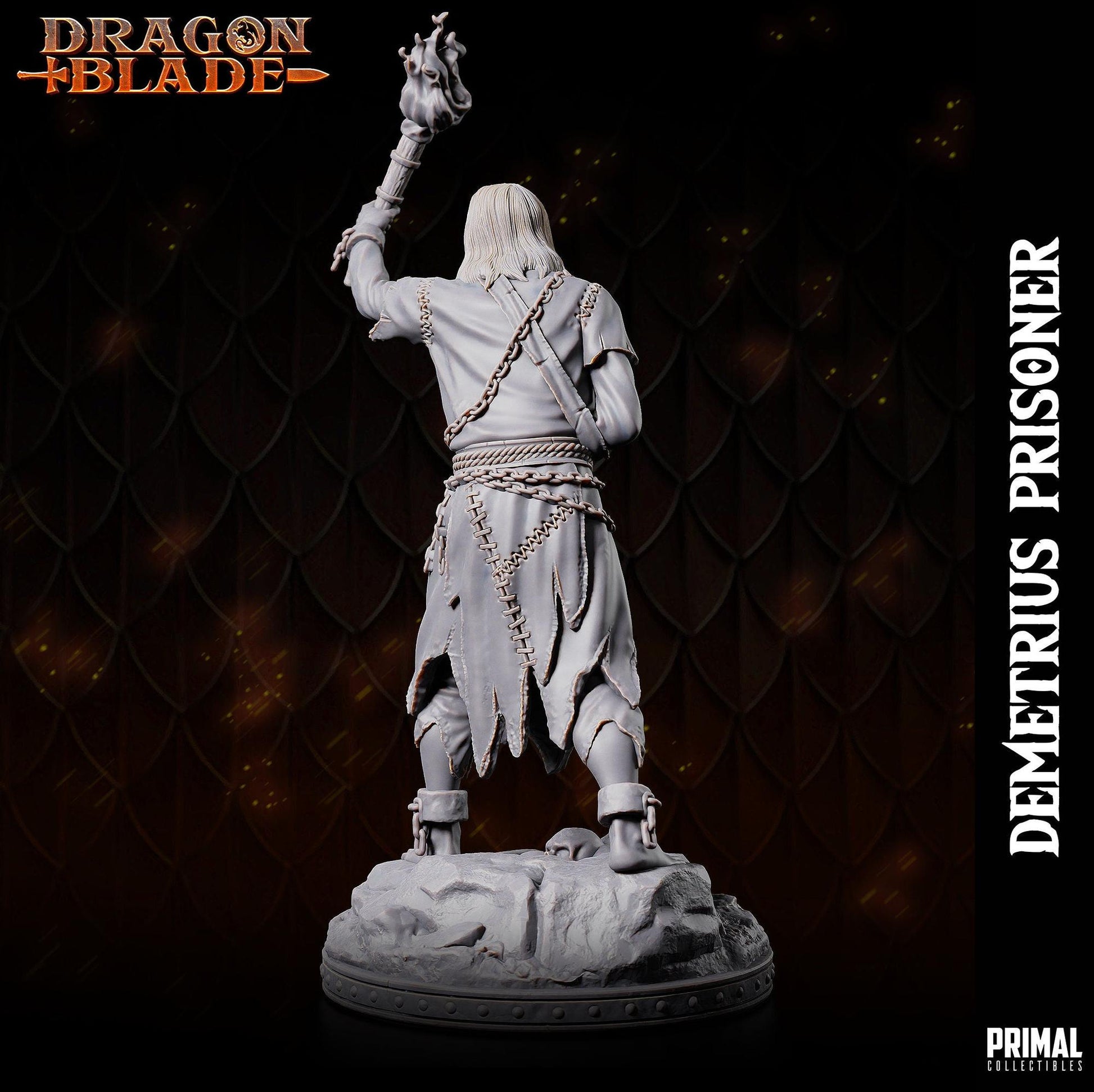 Demetrius Prisoner | Tabletop Scale | TTRPG D&D Miniature | Primal Collectibles
