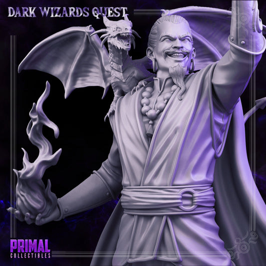Drago Fire Mage | Tabletop Scale | TTRPG D&D Miniature | Primal Collectibles
