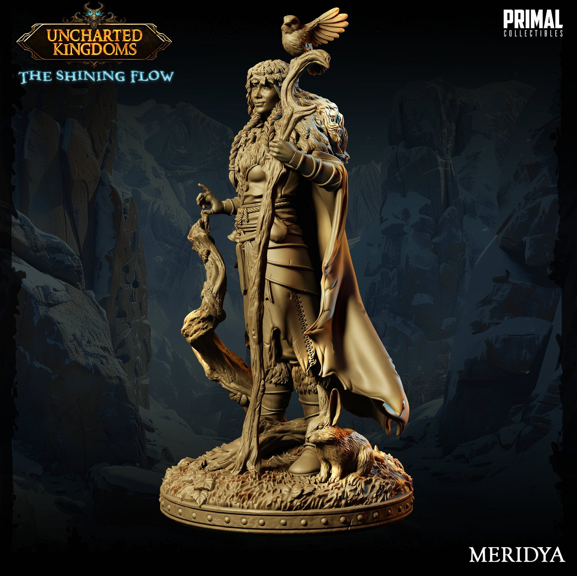 Druid Meridya | Tabletop Scale | TTRPG D&D Miniature | Primal Collectibles