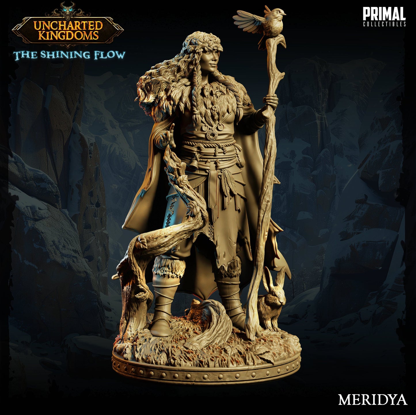 Druid Meridya | Tabletop Scale | TTRPG D&D Miniature | Primal Collectibles