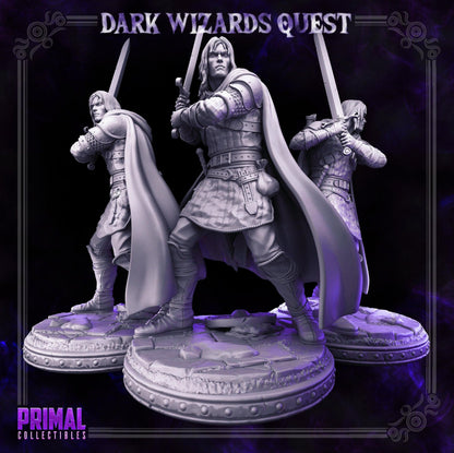 Ducard Swordsman | Dark Wizards Quest | TTRPG D&D Miniature | Primal Collectibles