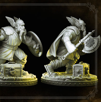 Dwarf Azaghal | Contra the Ogres Crowd | TTRPG D&D Miniature | Primal Collectibles
