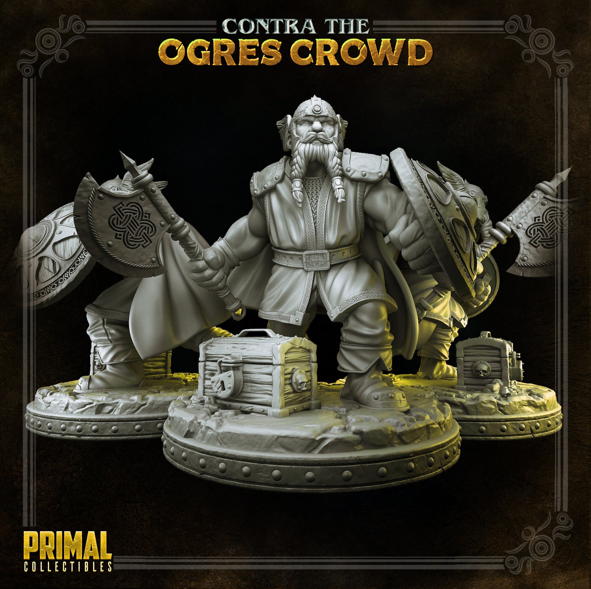 Dwarf Azaghal | Tabletop Scale | TTRPG D&D Miniature | Primal Collectibles