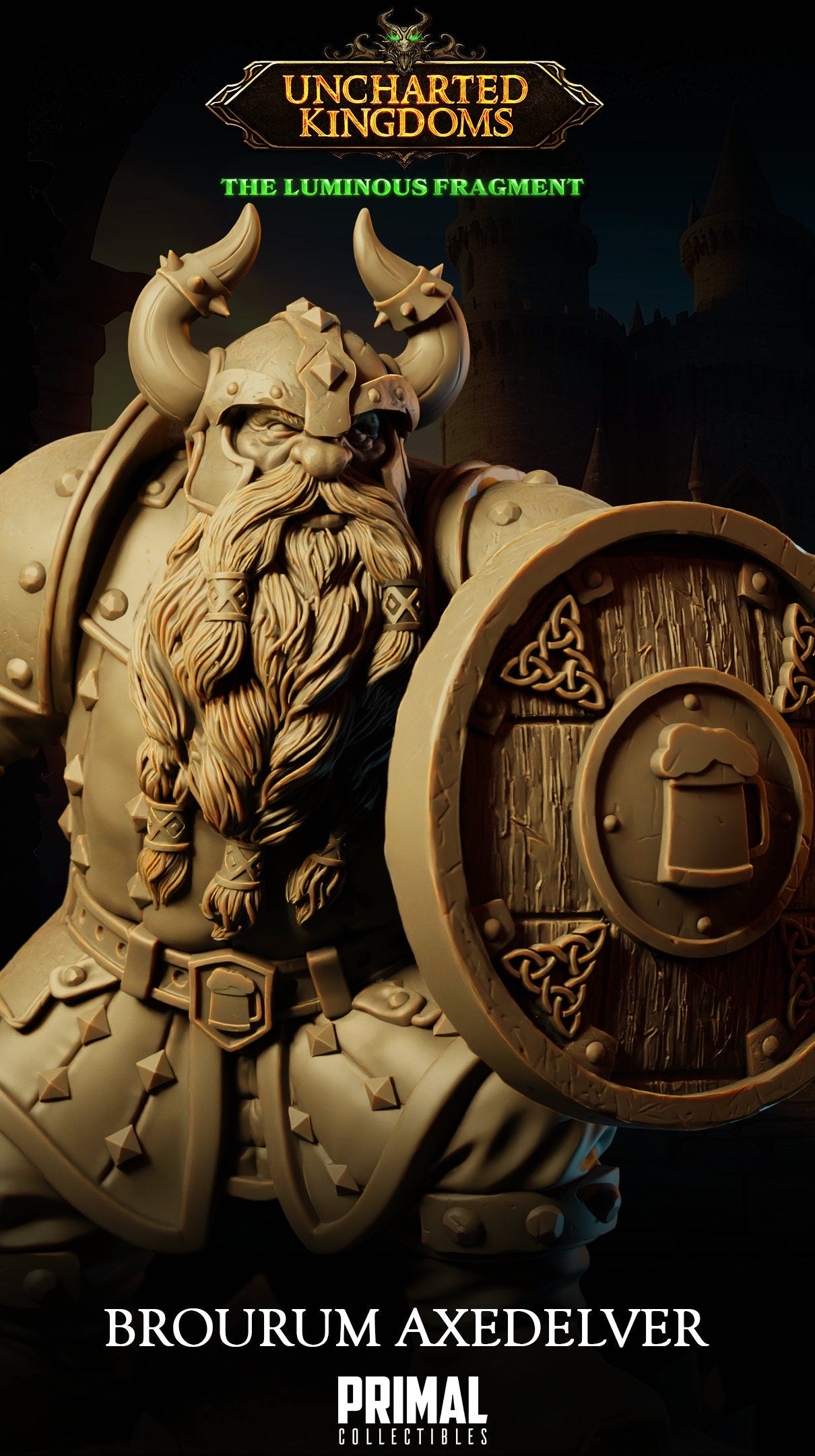 Dwarf Brourum | Tabletop Scale | TTRPG D&D Miniature | Primal Collectibles