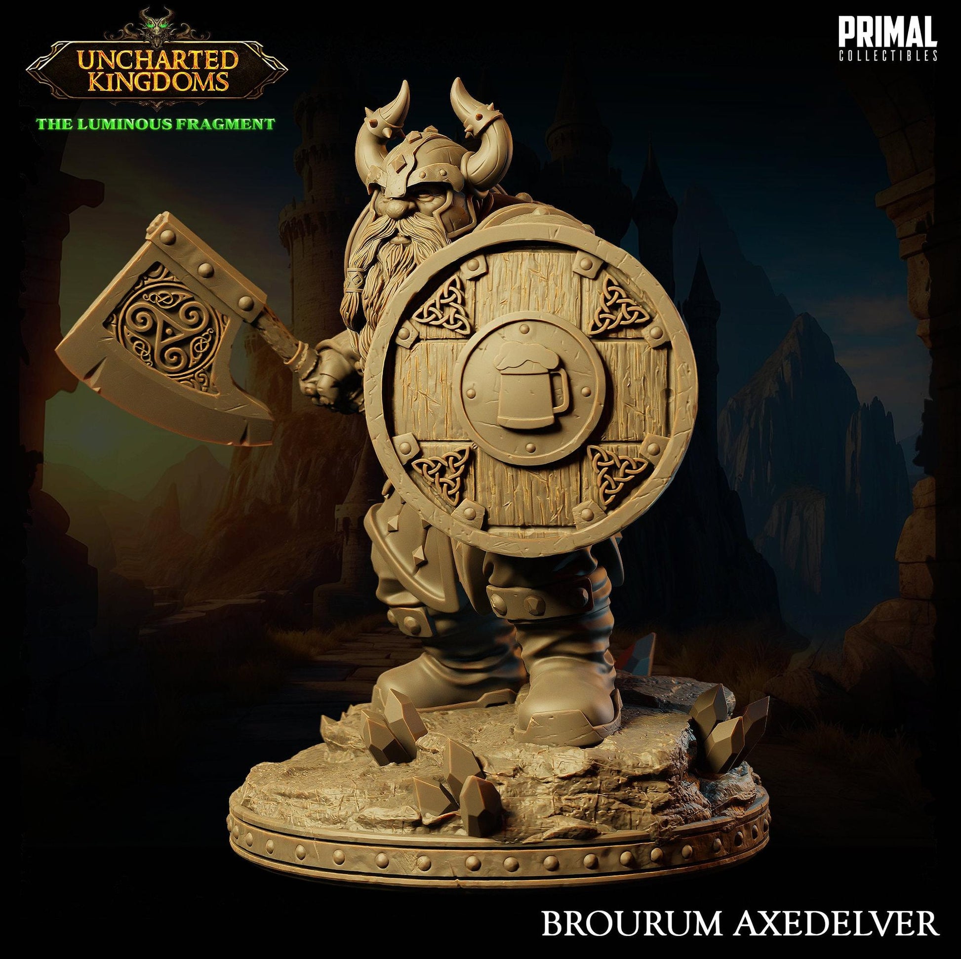 Dwarf Brourum | Tabletop Scale | TTRPG D&D Miniature | Primal Collectibles