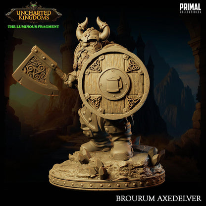 Dwarf Brourum | Uncharted Kingdoms | TTRPG D&D Miniature | Primal Collectibles