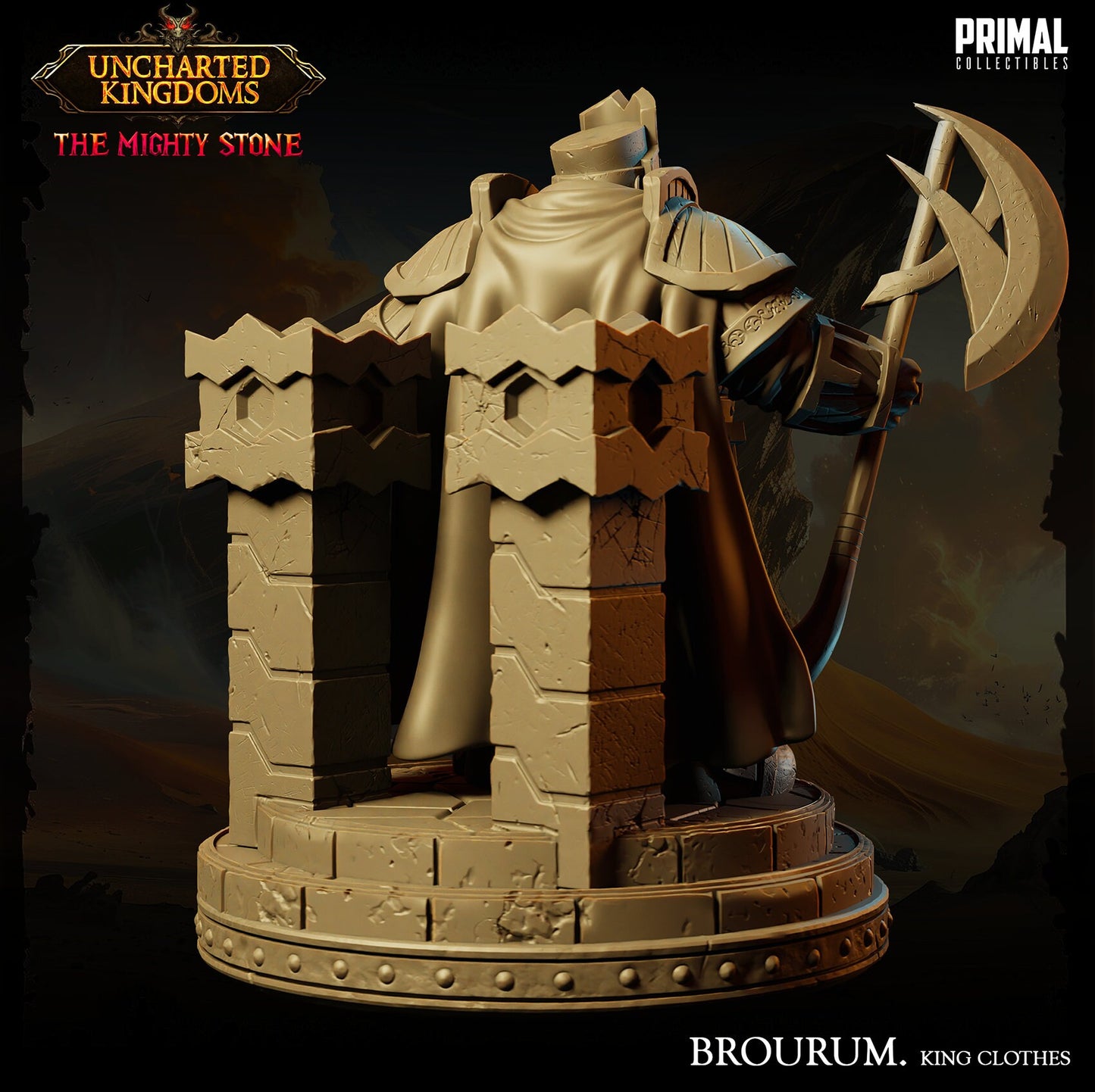 Dwarf Brourum King Clothes | Tabletop Scale | TTRPG D&D Miniature | Primal Collectibles