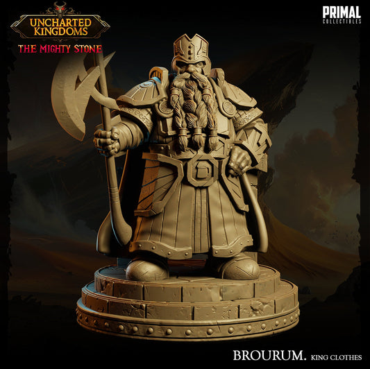 Dwarf Brourum King Clothes | Tabletop Scale | TTRPG D&D Miniature | Primal Collectibles