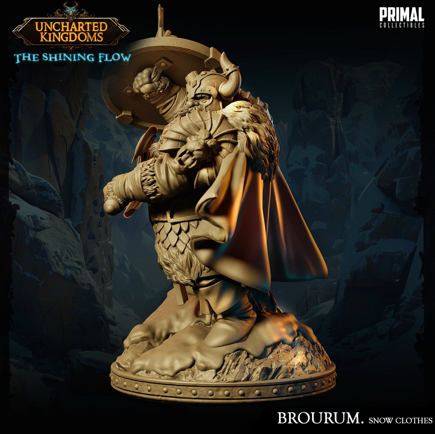 Dwarf Brourum Snow Clothes | Tabletop Scale | TTRPG D&D Miniature | Primal Collectibles