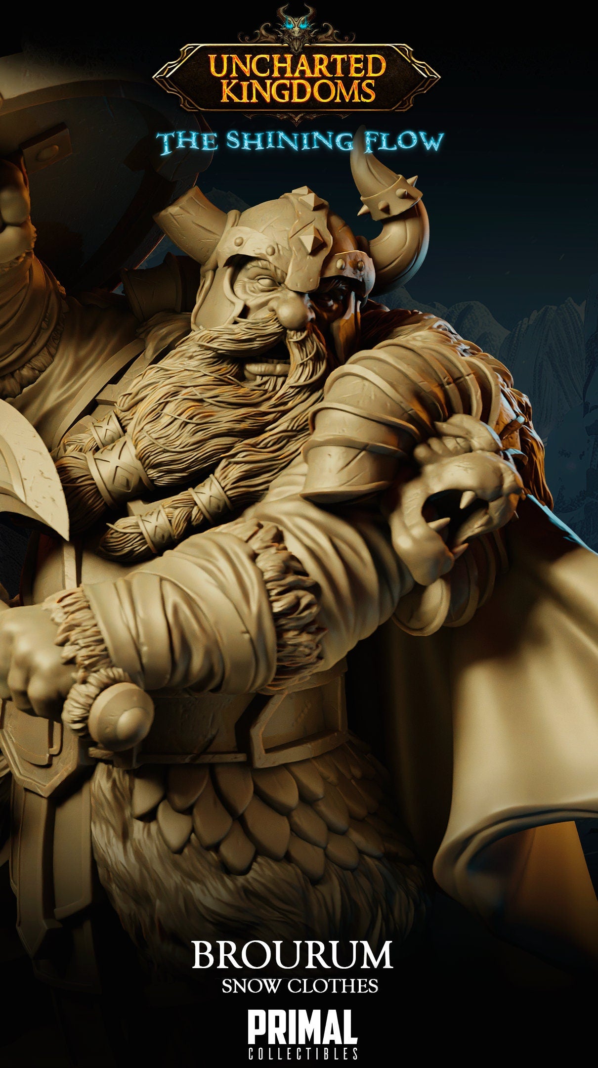 Dwarf Brourum Snow Clothes | Tabletop Scale | TTRPG D&D Miniature | Primal Collectibles