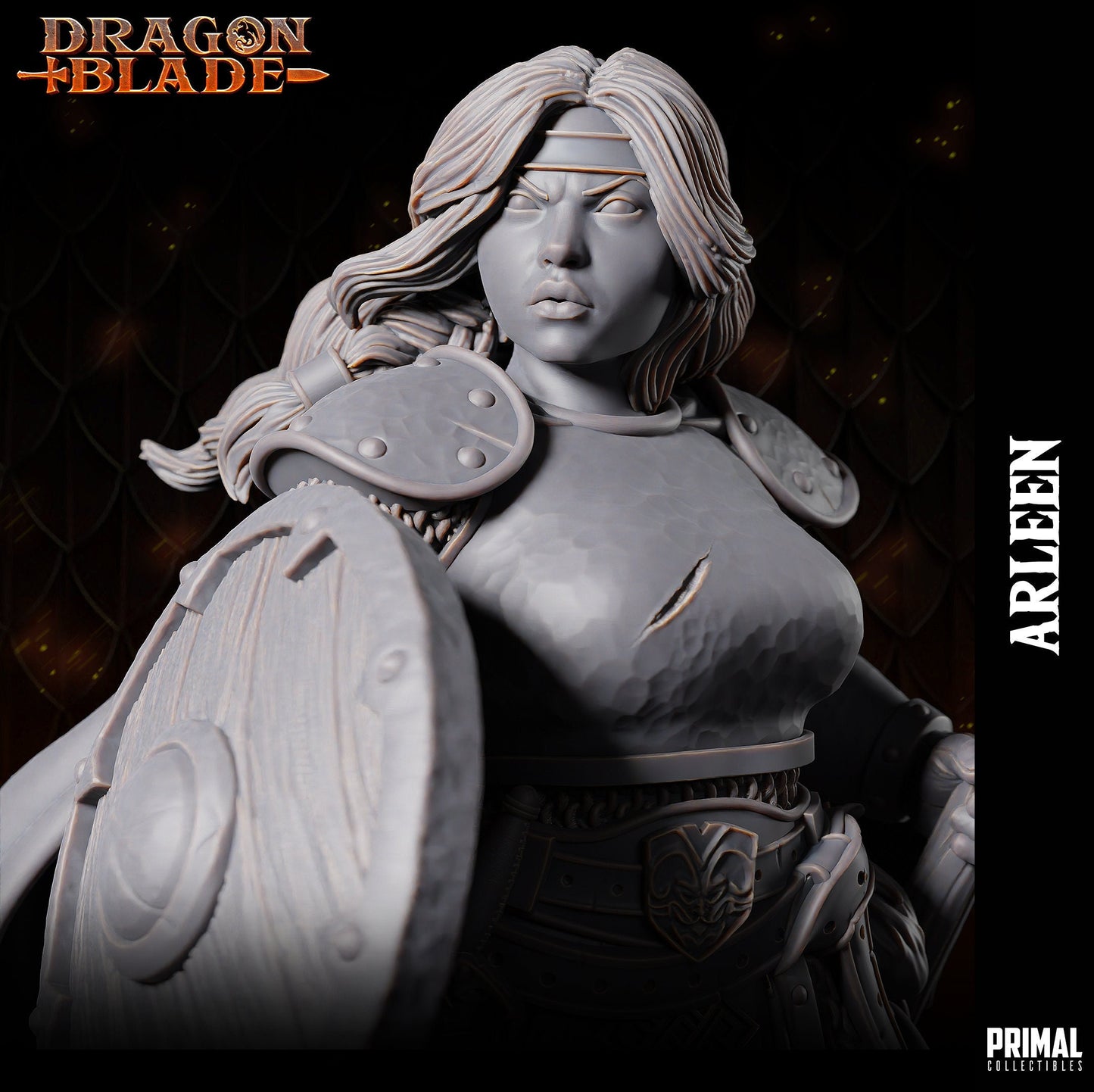 Dwarf Heroin Arleen Axe | Tabletop Scale | TTRPG D&D Miniature | Primal Collectibles