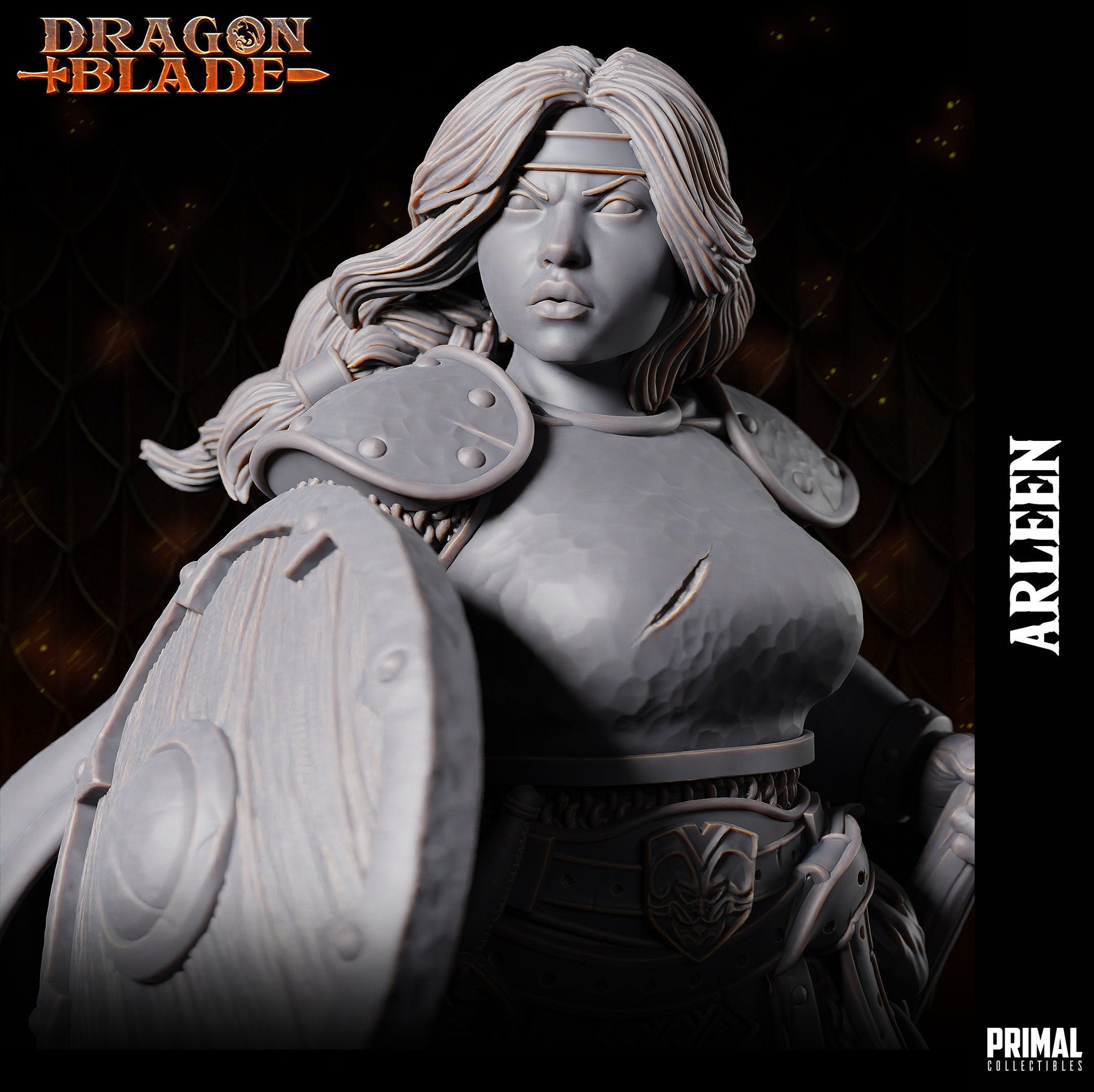 Dwarf Heroin Arleen Axe | Tabletop Scale | TTRPG D&D Miniature | Primal Collectibles