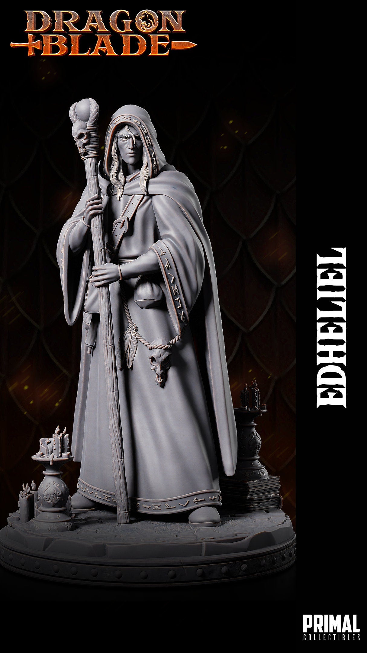Edheliel Wizard | Tabletop Scale | TTRPG D&D Miniature | Primal Collectibles