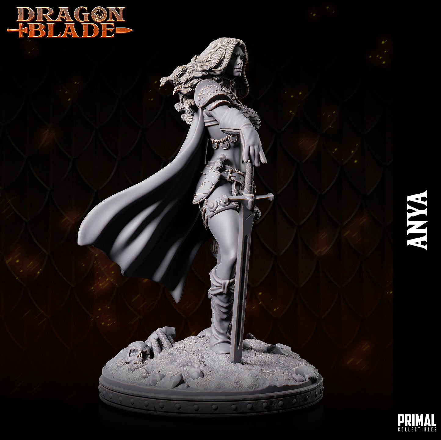 Female Barbarian Anya | Tabletop Scale | TTRPG D&D Miniature | Primal Collectibles