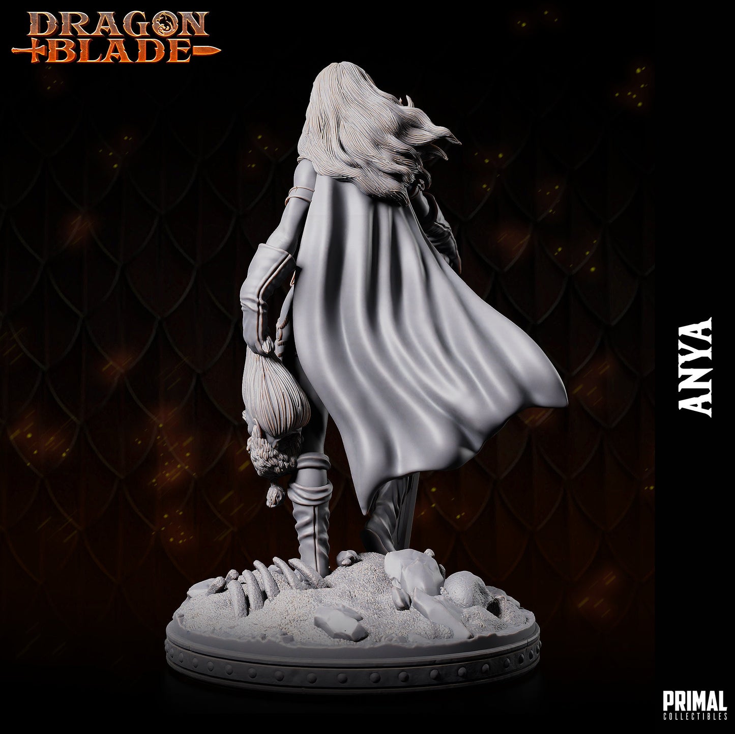 Female Barbarian Anya | Tabletop Scale | TTRPG D&D Miniature | Primal Collectibles