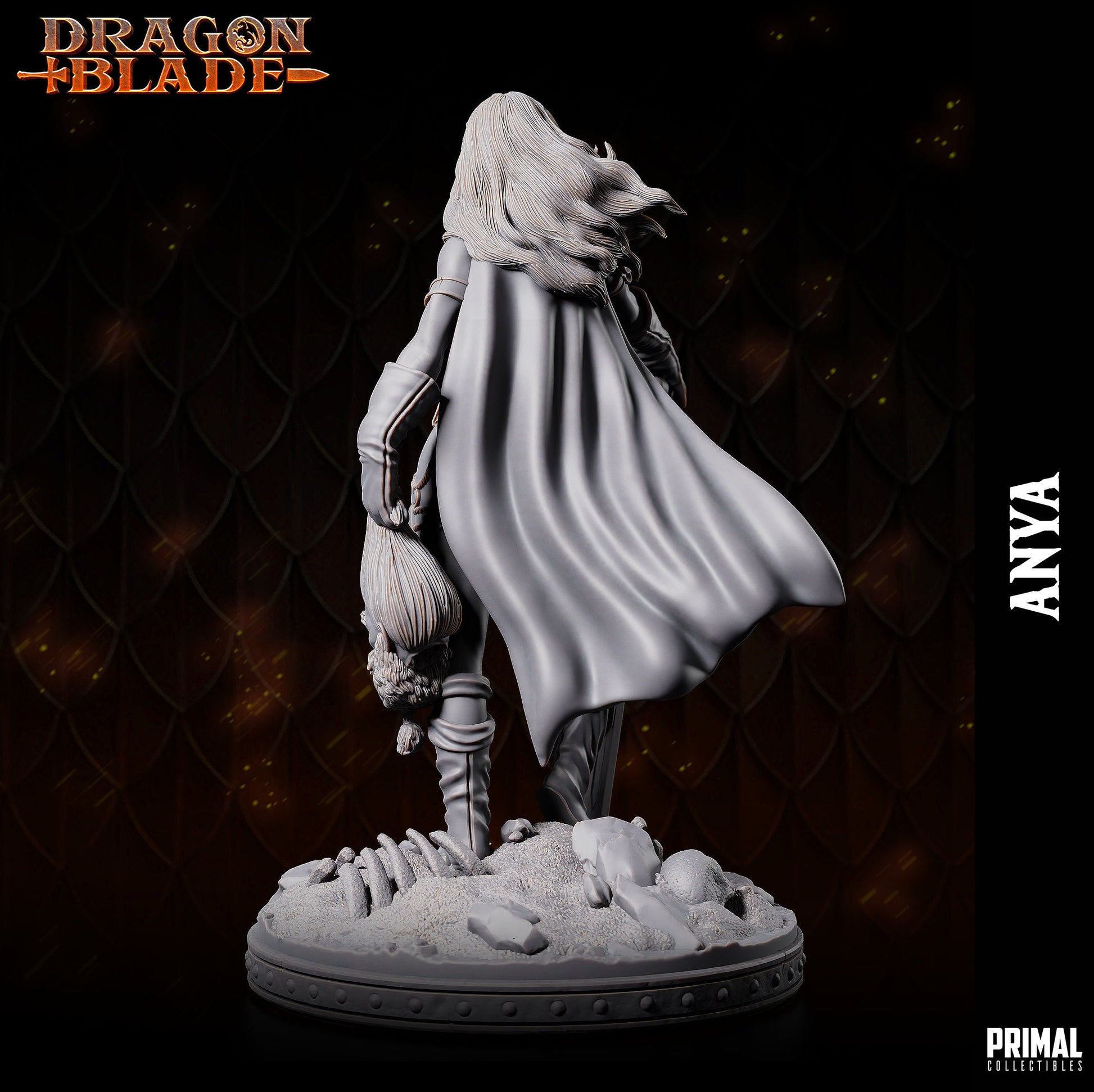 Female Barbarian Anya | Tabletop Scale | TTRPG D&D Miniature | Primal Collectibles